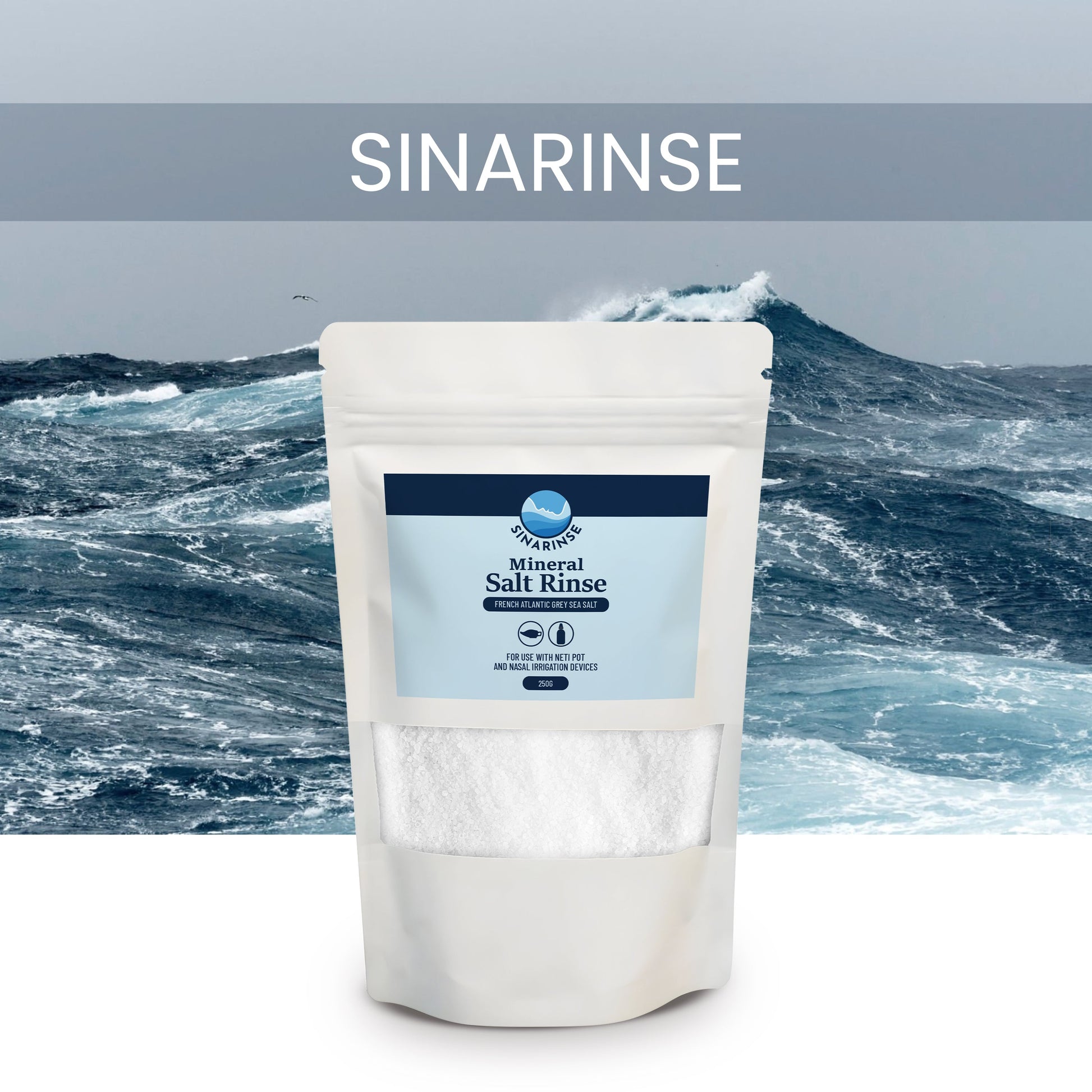 Sinarinse Mineral Sea Salt Rinse 250g - Neti Pot and Nasal Irrigation